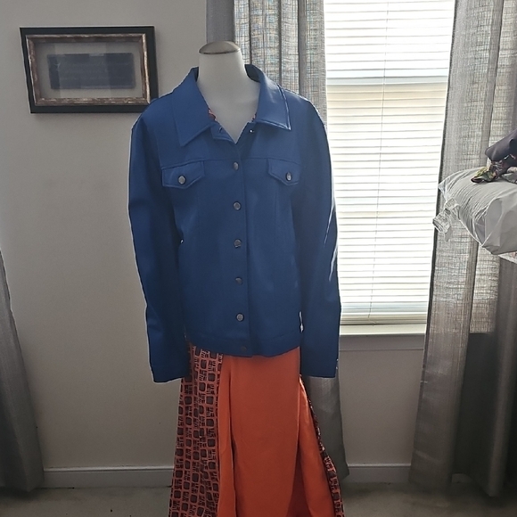 Sassy Jones Vibrant Blue Wrap Skirt Pant